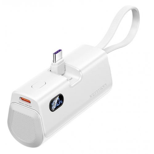 Powerbank Vention 4800mAh 22.5W (FHQW0) White купить в Украине: Киев, Днепр, Харьков, Одесса  | Низкая цена, отзывы, характеристики от TELEMART фото