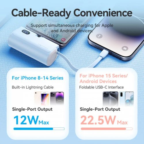 Powerbank Vention 4800mAh 22.5W (FHQW0) White купить в Украине: Киев, Днепр, Харьков, Одесса  | Низкая цена, отзывы, характеристики от TELEMART фото