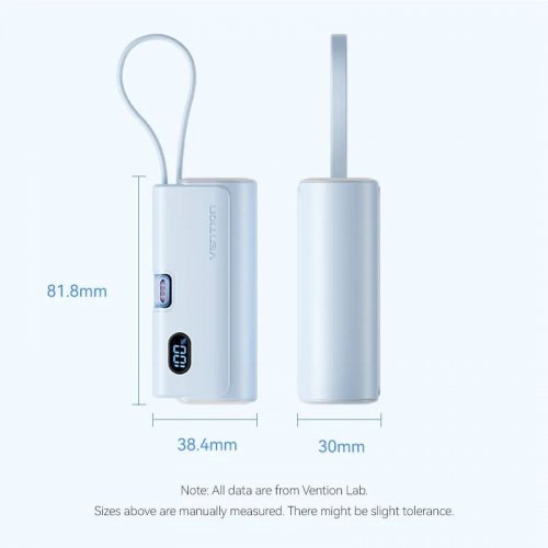 Powerbank Vention 4800mAh 22.5W (FHQW0) White купить в Украине: Киев, Днепр, Харьков, Одесса  | Низкая цена, отзывы, характеристики от TELEMART фото