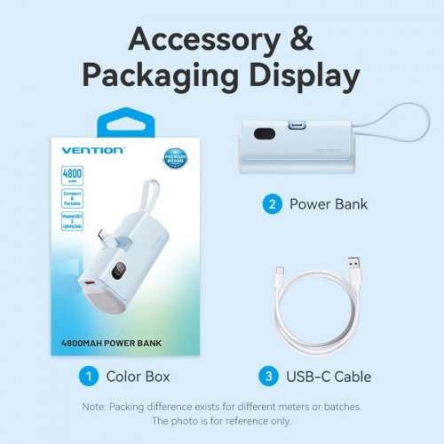 Powerbank Vention 4800mAh 22.5W (FHRB0) Black купити в Україні: Київ, Львів, Хмельницький, Тернопіль, Івано-Франківськ | Низька ціна, відгуки, характеристики від TELEMART фото