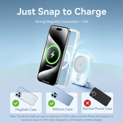 Powerbank Vention Magnetic Wireless 5000mAh 20W (FHSP0) Pink купить в Украине: Киев, Днепр, Харьков, Одесса  | Низкая цена, отзывы, характеристики от TELEMART фото