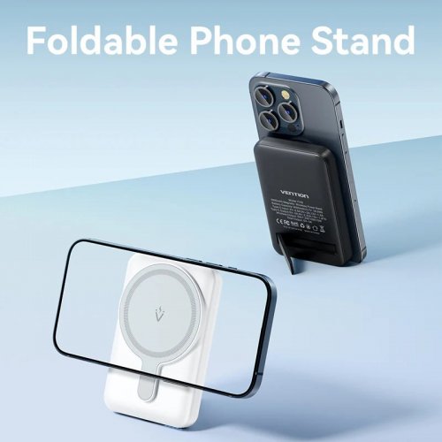 Powerbank Vention Magnetic Wireless 5000mAh 20W (FHSP0) Pink купить в Украине: Киев, Днепр, Харьков, Одесса  | Низкая цена, отзывы, характеристики от TELEMART фото