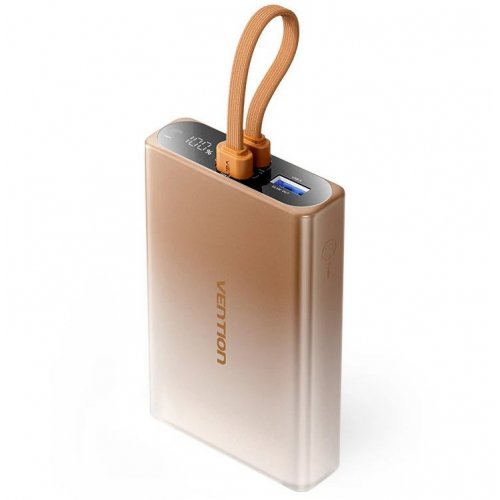 Powerbank Vention 10000mAh 22.5W LED Display (FHZJ0) Gradient Gold купить в Украине: Киев, Днепр, Харьков, Одесса  | Низкая цена, отзывы, характеристики от TELEMART фото