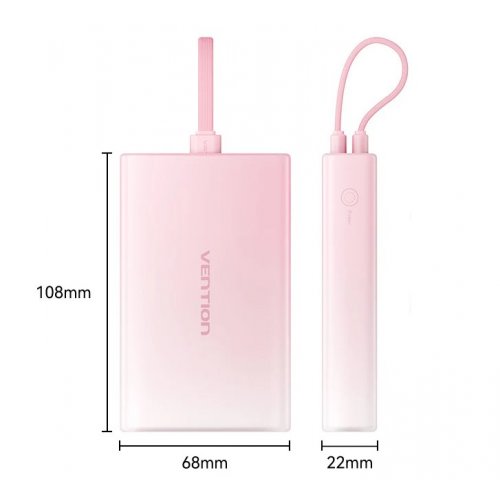 Powerbank Vention 10000mAh 22.5W LED Display (FHZJ0) Gradient Gold купить в Украине: Киев, Днепр, Харьков, Одесса  | Низкая цена, отзывы, характеристики от TELEMART фото