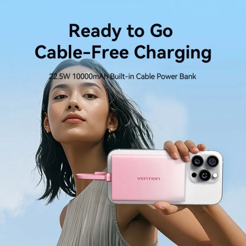 Powerbank Vention 10000mAh 22.5W LED Display (FHZJ0) Gradient Gold купить в Украине: Киев, Днепр, Харьков, Одесса  | Низкая цена, отзывы, характеристики от TELEMART фото