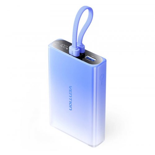 Powerbank Vention 10000mAh 22.5W LED Display (FHZL0) Gradient Blue купить в Украине: Киев, Днепр, Харьков, Одесса  | Низкая цена, отзывы, характеристики от TELEMART фото