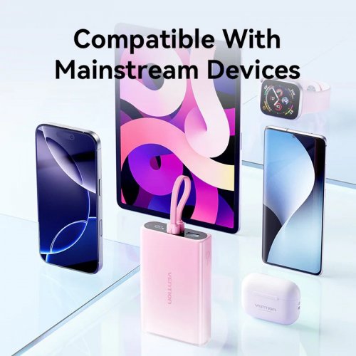 Powerbank Vention 10000mAh 22.5W LED Display (FHZM0) Gradient Gray купить в Украине: Киев, Днепр, Харьков, Одесса  | Низкая цена, отзывы, характеристики от TELEMART фото