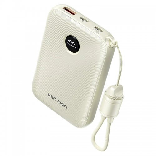 Powerbank Vention 10000mAh 22.5W (FKAN0-C) Beige купити в Україні: Київ, Львів, Хмельницький, Тернопіль, Івано-Франківськ | Низька ціна, відгуки, характеристики від TELEMART фото