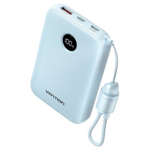 Powerbank Vention 10000mAh 22.5W (FKAL0-C) Blue купить в Украине: Киев, Днепр, Харьков, Одесса  | Низкая цена, отзывы, характеристики от TELEMART фото