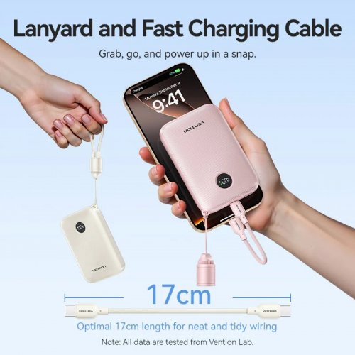 Powerbank Vention 10000mAh 22.5W (FKAL0-C) Blue купить в Украине: Киев, Днепр, Харьков, Одесса  | Низкая цена, отзывы, характеристики от TELEMART фото