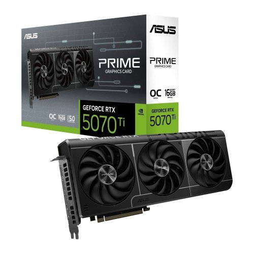 Уценка видеокарта Asus PRIME GeForce RTX 5070 Ti OC 16384MB (PRIME-RTX5070TI-O16G) (Повреждена упаковка, 840886) купить в Украине: Киев, Днепр, Харьков, Одесса  | Проверка совместимости, низкая цена, отзывы, характеристики от TELEMART фото