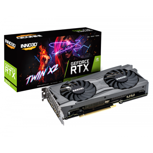 Відеокарта Inno3D GeForce RTX 3070 Twin X2 8192MB (N30702-08D6-171032LH) LHR (Відновлено продавцем, 840891) купити в Україні: Київ, Львів, Хмельницький, Тернопіль, Івано-Франківськ | Перевірка сумісності, низька ціна, відгуки, характеристики від TELEMART фото