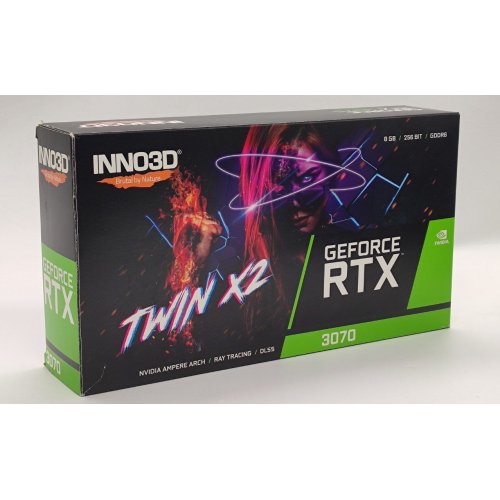 Відеокарта Inno3D GeForce RTX 3070 Twin X2 8192MB (N30702-08D6-171032LH) LHR (Відновлено продавцем, 840891) купити в Україні: Київ, Львів, Хмельницький, Тернопіль, Івано-Франківськ | Перевірка сумісності, низька ціна, відгуки, характеристики від TELEMART фото