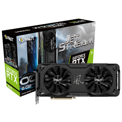 Відеокарта Palit GeForce RTX 3070 JetStream OC 8192MB (NE63070T19P2-1040J) (Відновлено продавцем, 841005) купити в Україні: Київ, Львів, Хмельницький, Тернопіль, Івано-Франківськ | Перевірка сумісності, низька ціна, відгуки, характеристики від TELEMART фото