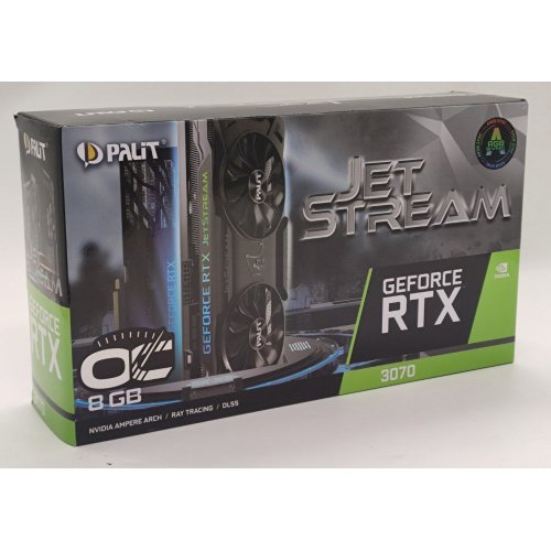 Відеокарта Palit GeForce RTX 3070 JetStream OC 8192MB (NE63070T19P2-1040J) (Відновлено продавцем, 841005) купити в Україні: Київ, Львів, Хмельницький, Тернопіль, Івано-Франківськ | Перевірка сумісності, низька ціна, відгуки, характеристики від TELEMART фото