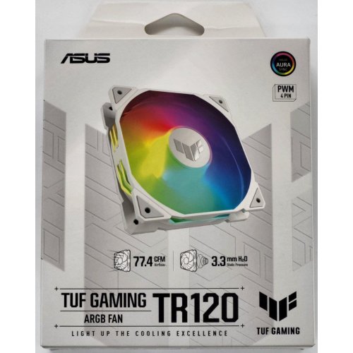 Кулер для корпуса Asus TUF Gaming TR120 ARGB (90DA0093-B09000) White (Відновлено продавцем, 841153) купити в Україні: Київ, Львів, Хмельницький, Тернопіль, Івано-Франківськ | Перевірка сумісності, низька ціна, відгуки, характеристики від TELEMART фото