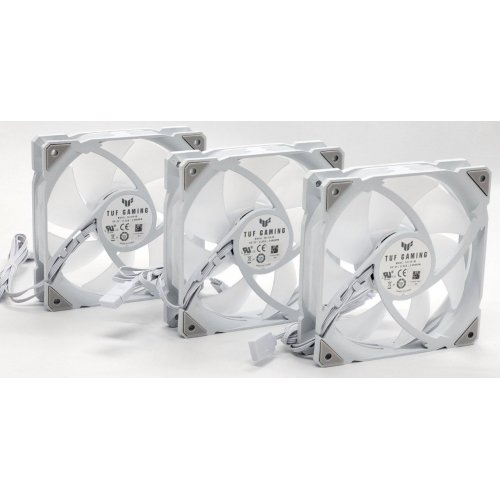 Набор кулеров для корпуса Asus TUF Gaming TR120 ARGB Reverse Triple Pack (90DA00D3-B09020) White (Восстановлено продавцом, 841154) купить в Украине: Киев, Днепр, Харьков, Одесса  | Проверка совместимости, низкая цена, отзывы, характеристики от TELEMART фото