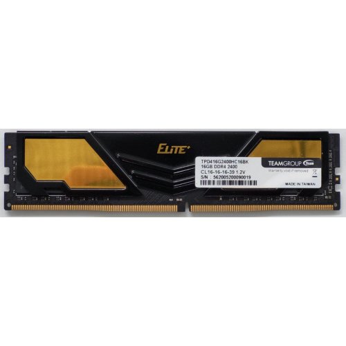 Озу Team DDR4 16Gb 2400Mhz Elite Plus Black (TPD416G2400HC1601) (Восстановлено продавцом, 841184) купить в Украине: Киев, Днепр, Харьков, Одесса  | Проверка совместимости, низкая цена, отзывы, характеристики от TELEMART фото