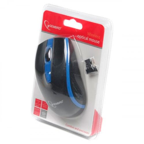 Купить Мышка Gembird MUSW-107 Black/Blue - цена в Харькове, Киеве, Днепре, Одессе
в интернет-магазине Telemart фото