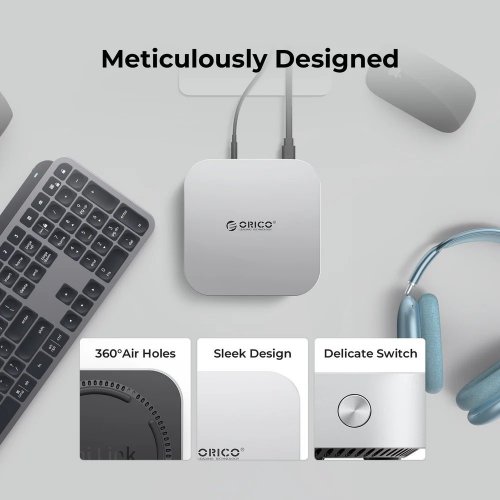 Уценка usb-хаб ORICO M49P 9 in 1 Dock with M.2 SSD Enclosure (ORICO-M49P-EU-SV-BP) Silver (Вскрытая упаковка, 841251) купить в Украине: Киев, Днепр, Харьков, Одесса  | Низкая цена, отзывы, характеристики от TELEMART фото