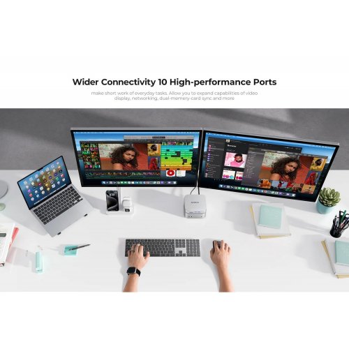 Уценка usb-хаб ORICO M49P 9 in 1 Dock with M.2 SSD Enclosure (ORICO-M49P-EU-SV-BP) Silver (Вскрытая упаковка, 841251) купить в Украине: Киев, Днепр, Харьков, Одесса  | Низкая цена, отзывы, характеристики от TELEMART фото