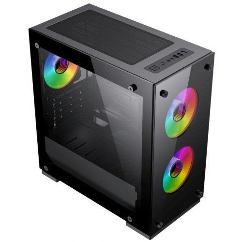 Корпус GAMEMAX M65 Tempered Glass без БЖ Black (Відновлено продавцем, 841265) купити в Україні: Київ, Львів, Хмельницький, Тернопіль, Івано-Франківськ | Перевірка сумісності, низька ціна, відгуки, характеристики від TELEMART фото