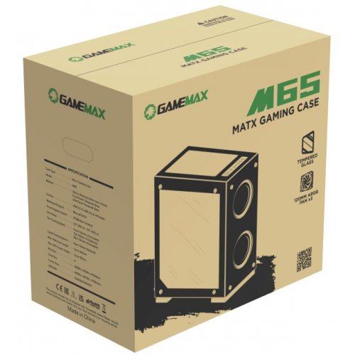 Корпус GAMEMAX M65 Tempered Glass без БЖ Black (Відновлено продавцем, 841265) купити в Україні: Київ, Львів, Хмельницький, Тернопіль, Івано-Франківськ | Перевірка сумісності, низька ціна, відгуки, характеристики від TELEMART фото