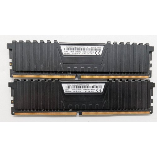 Озу Corsair DDR4 16GB (2x8GB) 3600Mhz Vengeance LPX Black (CMK16GX4M2B3600C18) (Восстановлено продавцом, 841462) купить в Украине: Киев, Днепр, Харьков, Одесса  | Проверка совместимости, низкая цена, отзывы, характеристики от TELEMART фото