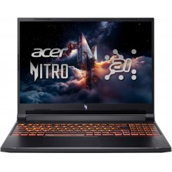 Ноутбук Acer Nitro V 16 AI ANV16-42 (NH.U1GEU.004) Shale Black / 16″ (1920x1200, IPS) / AMD Ryzen 5 240 (4.3-5.0 ГГц), 6 ядер / NVIDIA GeForce RTX 5060 / 32 ГБ (DDR5) / 1024 ГБ (SSD) / Без ОС