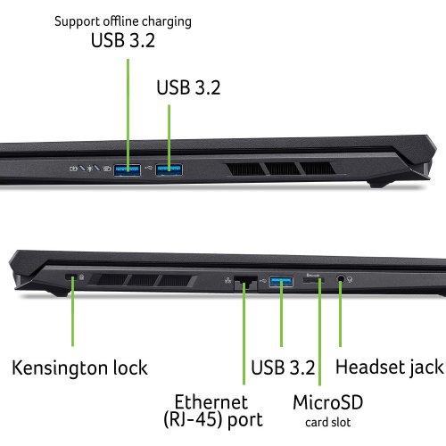 Ноутбук Acer Nitro V 16 AI ANV16-42 (NH.U1GEU.004) Shale Black купить в Украине: Киев, Днепр, Харьков, Одесса  | Низкая цена, отзывы, характеристики от TELEMART фото