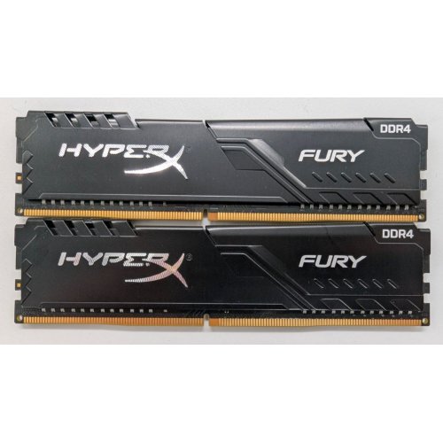 Озп HyperX DDR4 16GB (2x8GB) 3200Mhz Fury Black (HX432C16FB3K2/16) (Відновлено продавцем, 841705) купити в Україні: Київ, Львів, Хмельницький, Тернопіль, Івано-Франківськ | Перевірка сумісності, низька ціна, відгуки, характеристики від TELEMART фото