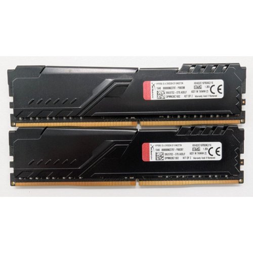 Озп HyperX DDR4 16GB (2x8GB) 3200Mhz Fury Black (HX432C16FB3K2/16) (Відновлено продавцем, 841705) купити в Україні: Київ, Львів, Хмельницький, Тернопіль, Івано-Франківськ | Перевірка сумісності, низька ціна, відгуки, характеристики від TELEMART фото