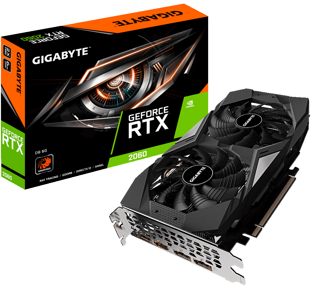 Відеокарта Gigabyte GeForce RTX 2060 D6 6144MB (GV-N2060D6-6GD