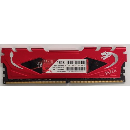 Озу JAZER DDR4 16GB 3200Mhz (Восстановлено продавцом, 841771) купить в Украине: Киев, Днепр, Харьков, Одесса  | Проверка совместимости, низкая цена, отзывы, характеристики от TELEMART фото