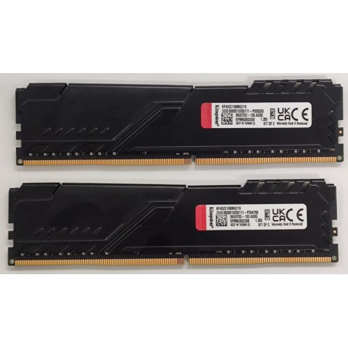 Озу Kingston DDR4 16GB (2x8GB) 3200Mhz FURY Beast Black (KF432C16BBK2/16) (Восстановлено продавцом, 841775) купить в Украине: Киев, Днепр, Харьков, Одесса  | Проверка совместимости, низкая цена, отзывы, характеристики от TELEMART фото