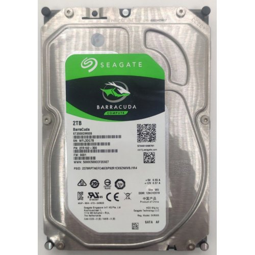 Жесткий диск Seagate BarraCuda 2TB 256MB 7200RPM 3.5" (ST2000DM008) (Восстановлено продавцом, 841778) купить в Украине: Киев, Днепр, Харьков, Одесса  | Проверка совместимости, низкая цена, отзывы, характеристики от TELEMART фото