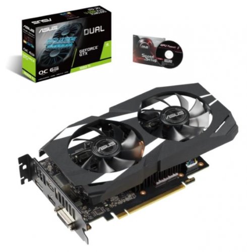 Відеокарта Asus GeForce GTX 1660 Ti Dual OC 6144MB (DUAL-GTX1660TI-O6G) (Відновлено продавцем, 841780) купити в Україні: Київ, Львів, Хмельницький, Тернопіль, Івано-Франківськ | Перевірка сумісності, низька ціна, відгуки, характеристики від TELEMART фото
