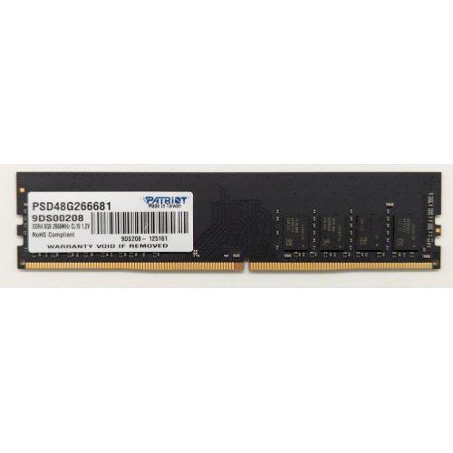 Озу Patriot DDR4 8GB 2666Mhz Signature Line (PSD48G266681) (Восстановлено продавцом, 841801) купить в Украине: Киев, Днепр, Харьков, Одесса  | Проверка совместимости, низкая цена, отзывы, характеристики от TELEMART фото