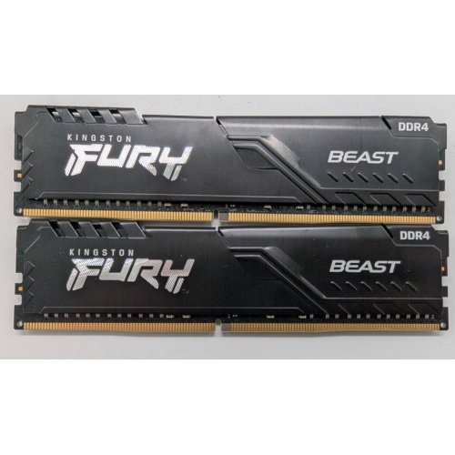 Озп Kingston DDR4 32GB (2x16GB) 3200Mhz FURY Beast Black (KF432C16BB1K2/32) (Відновлено продавцем, 841803) купити в Україні: Київ, Львів, Хмельницький, Тернопіль, Івано-Франківськ | Перевірка сумісності, низька ціна, відгуки, характеристики від TELEMART фото