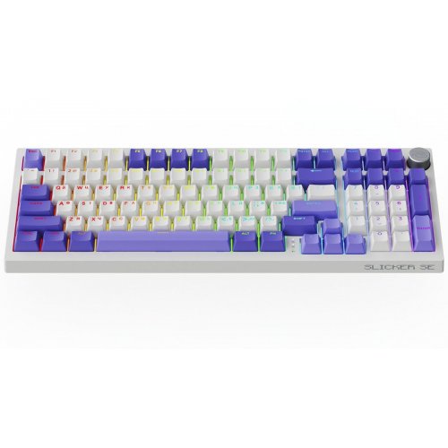 Клавіатура Proove Gaming Slicker Special Edition RGB Huano Kobe Wireless (WKSLSE022416) White/Purple купити в Україні: Київ, Львів, Хмельницький, Тернопіль, Івано-Франківськ | Низька ціна, відгуки, характеристики від TELEMART фото