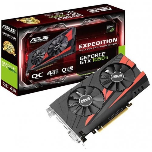 Відеокарта Asus GeForce GTX 1050 Ti Expedition OC 4096MB (EX-GTX1050TI-O4G) (Відновлено продавцем, 841812) купити в Україні: Київ, Львів, Хмельницький, Тернопіль, Івано-Франківськ | Перевірка сумісності, низька ціна, відгуки, характеристики від TELEMART фото