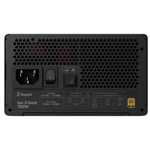 Блок питания Fractal Design Ion 3 Gold 750W (FD-P-IA3G-750-EU) Black купить в Украине: Киев, Днепр, Харьков, Одесса  | Проверка совместимости, низкая цена, отзывы, характеристики от TELEMART фото