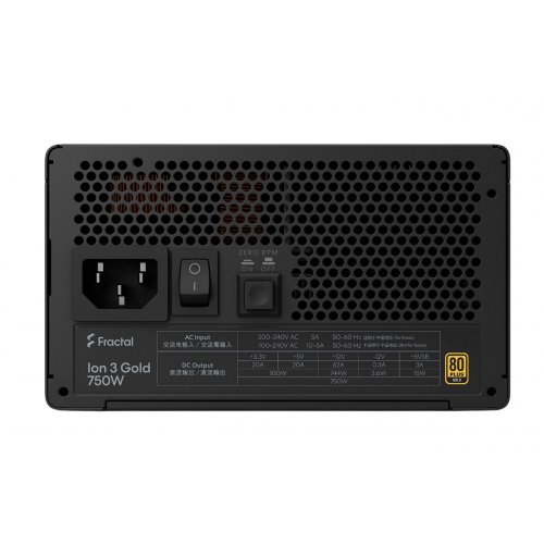 Блок питания Fractal Design Ion 3 Gold 750W (FD-P-IA3G-750-EU) Black купить в Украине: Киев, Днепр, Харьков, Одесса  | Проверка совместимости, низкая цена, отзывы, характеристики от TELEMART фото