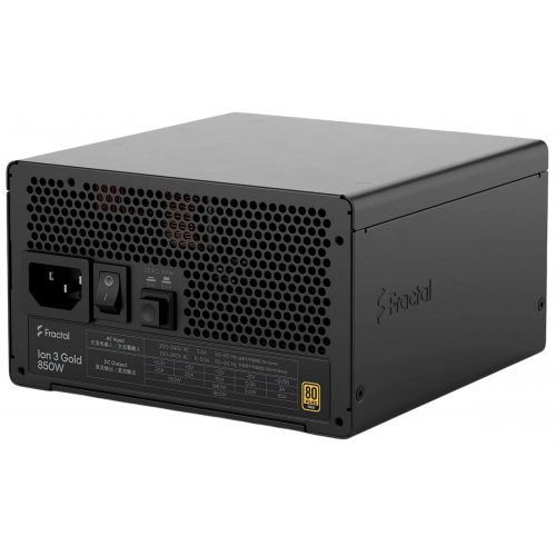 Блок питания Fractal Design Ion 3 Gold 850W (FD-P-IA3G-850-EU) Black купить в Украине: Киев, Днепр, Харьков, Одесса  | Проверка совместимости, низкая цена, отзывы, характеристики от TELEMART фото