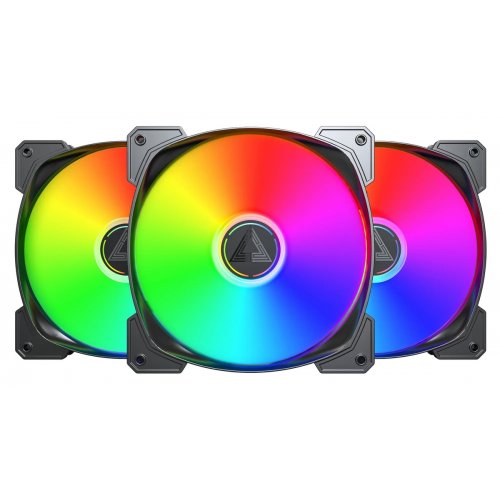 Набор кулеров Montech HP140 ARGB PWM 3 in 1 Black купить в Украине: Киев, Днепр, Харьков, Одесса  | Проверка совместимости, низкая цена, отзывы, характеристики от TELEMART фото