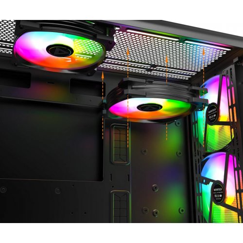 Набор кулеров Montech HP140 ARGB PWM 3 in 1 Black купить в Украине: Киев, Днепр, Харьков, Одесса  | Проверка совместимости, низкая цена, отзывы, характеристики от TELEMART фото