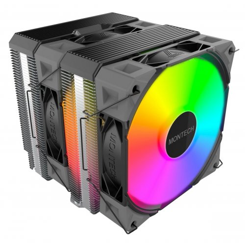 Кулер Montech NX600 ARGB Black купить в Украине: Киев, Днепр, Харьков, Одесса  | Проверка совместимости, низкая цена, отзывы, характеристики от TELEMART фото