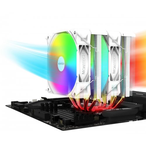 Кулер Montech NX600 ARGB Black купить в Украине: Киев, Днепр, Харьков, Одесса  | Проверка совместимости, низкая цена, отзывы, характеристики от TELEMART фото