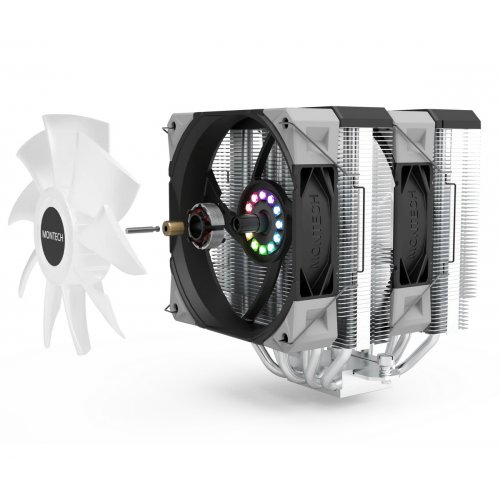 Кулер Montech NX600 ARGB Black купить в Украине: Киев, Днепр, Харьков, Одесса  | Проверка совместимости, низкая цена, отзывы, характеристики от TELEMART фото