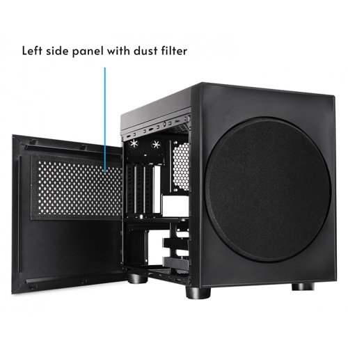 Корпус CHIEFTEC The Cube без БП (CI-03B-OP) Black купить в Украине: Киев, Днепр, Харьков, Одесса  | Проверка совместимости, низкая цена, отзывы, характеристики от TELEMART фото